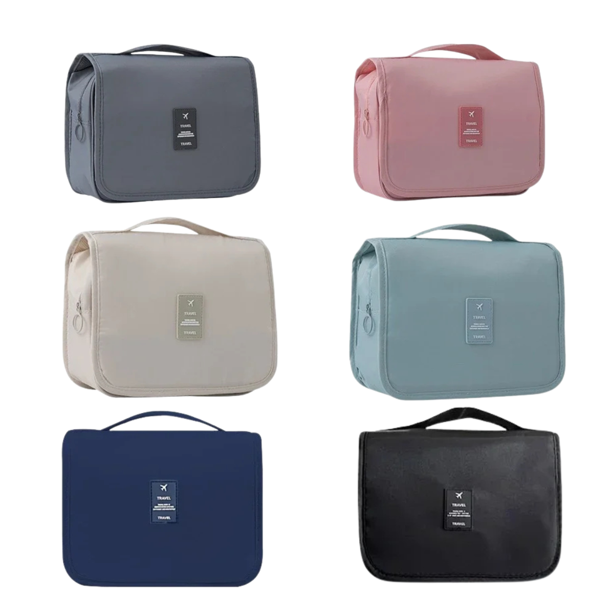 Travel Makeup & Toiletry Organizer with Hook – Waterproof Storage Bag