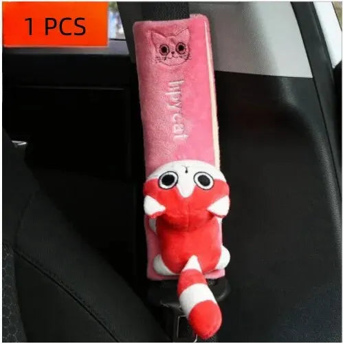 PU Leather Car Seat Belt Shoulder Pad – Universal Comfort Cushion