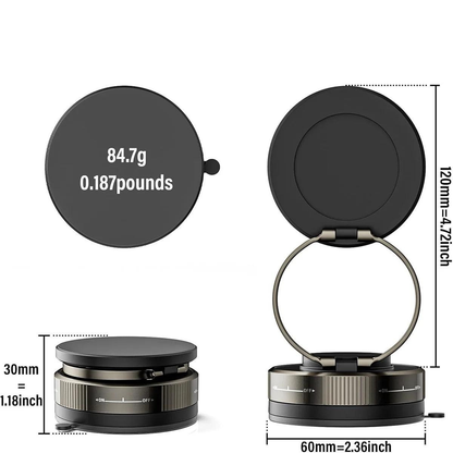 Suction Magnetic Phone Holder – 360° Rotating Adjustable Mount