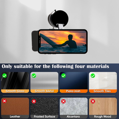 Suction Magnetic Phone Holder – 360° Rotating Adjustable Mount