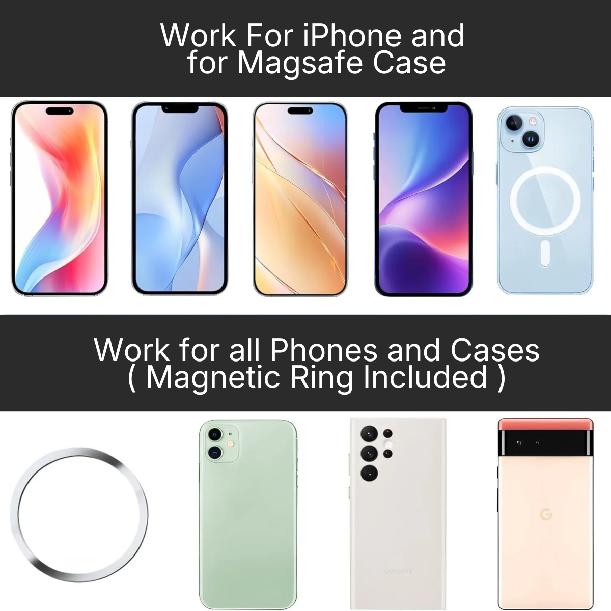 Suction Magnetic Phone Holder – 360° Rotating Adjustable Mount