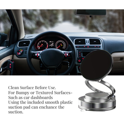 Suction Magnetic Phone Holder – 360° Rotating Adjustable Mount