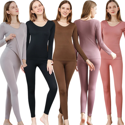 Women’s Thermal Underwear Set – Long Sleeve Top & Bottom
