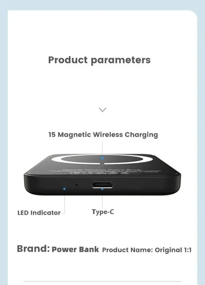 Xiaomi 500000mAh Magnetic Wireless Power Bank PD 20W Fast Charger Portable External Battery Pack For iPhone Samsung Huawei 2025