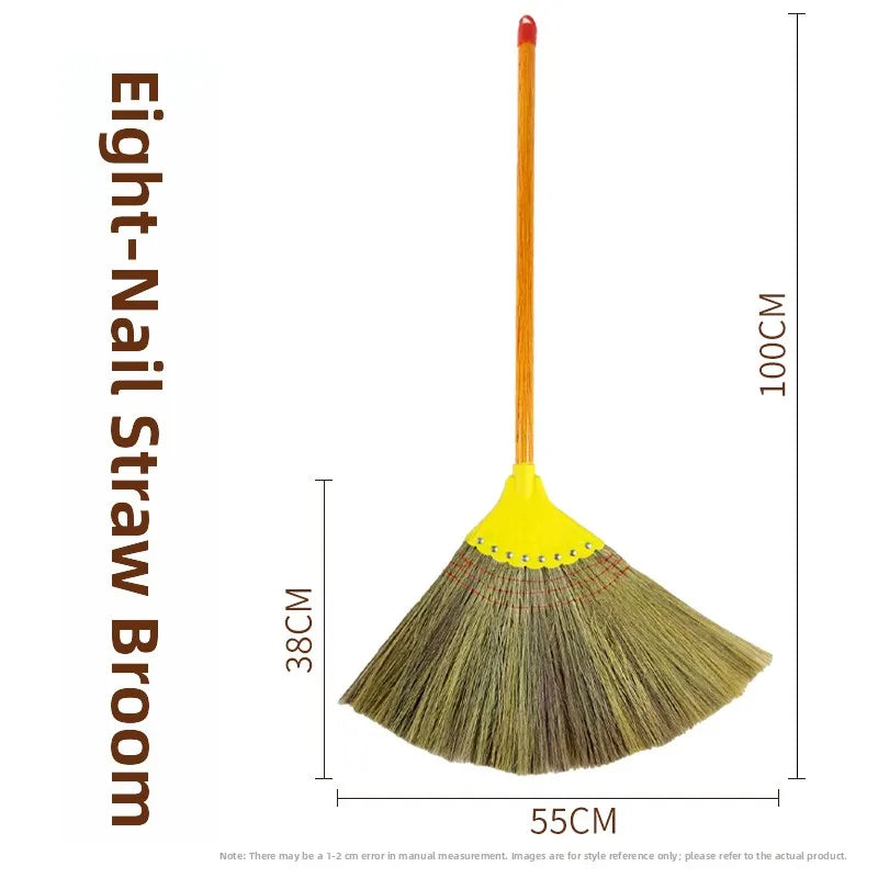 Hair-Resistant Natural Millet Broom for Home and Courtyard Cleaning