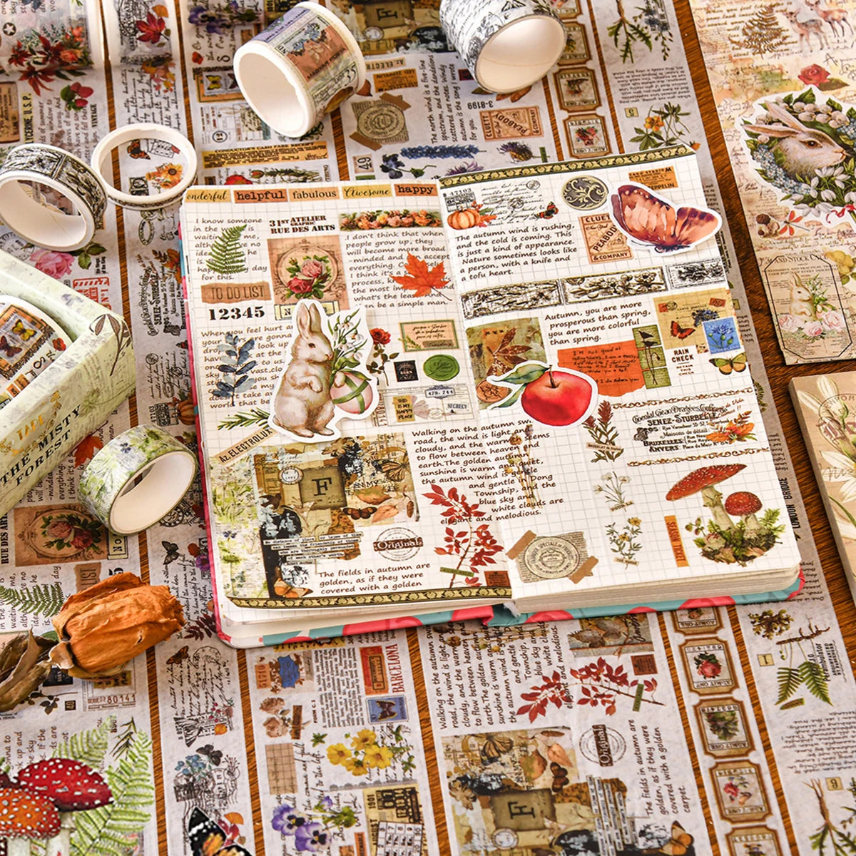 Retro Washi Tape Box Set (18–24 Rolls)