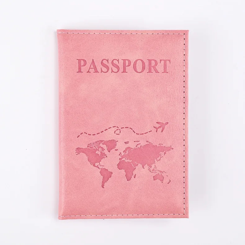 Colorful PU Passport Holder – Travel Passport Cover with Card Slots & Ticket Storage