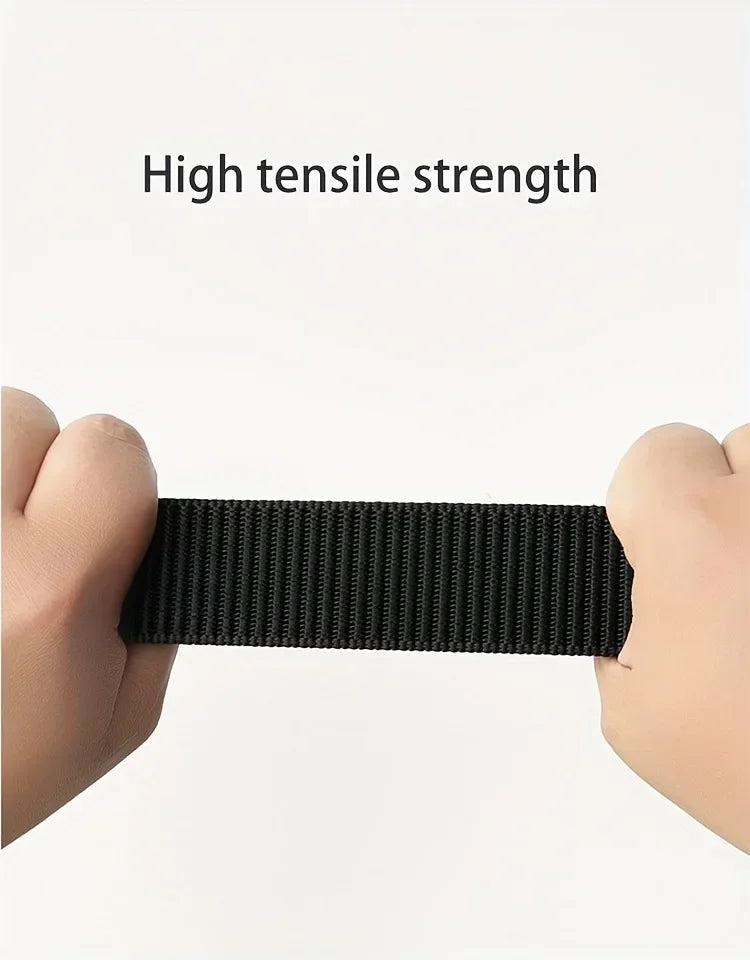 Men’s Tactical Canvas Belt – Automatic Buckle Adjustable Outdoor and Workwear Waist Strap