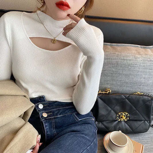 Turtleneck Knitted Women Sweater