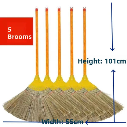 Hair-Resistant Natural Millet Broom for Home and Courtyard Cleaning