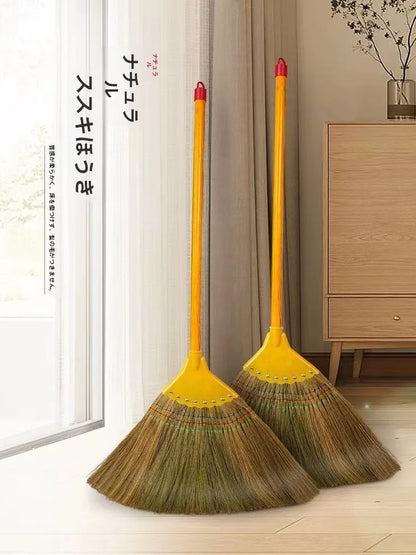 Hair-Resistant Natural Millet Broom for Home and Courtyard Cleaning