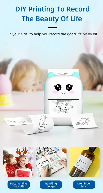 Mini Cat Printer – Wireless Bluetooth Photo Printing