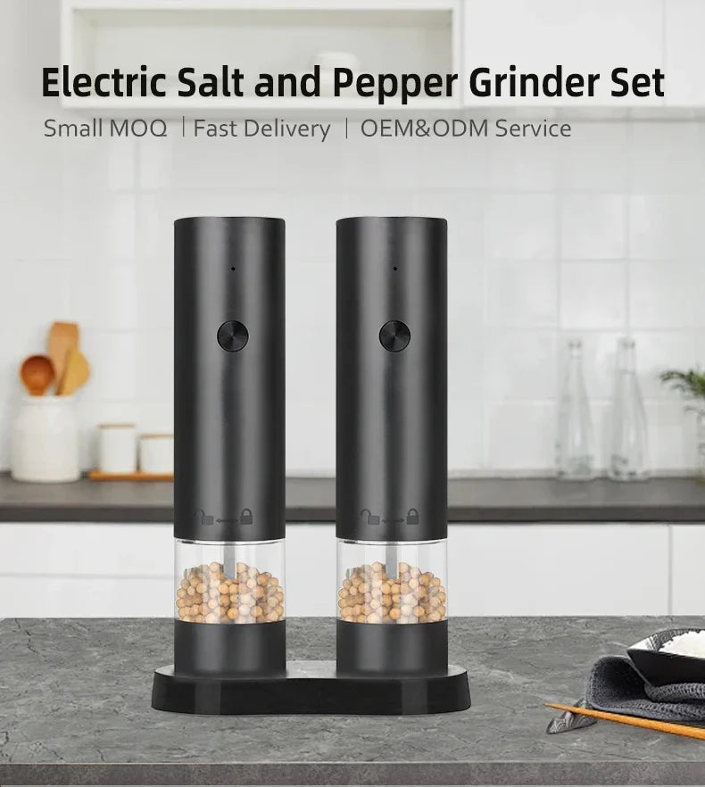 USB Rechargeable Electric Salt & Pepper Grinder USB充電式 電動ソルト＆ペッパーミル
