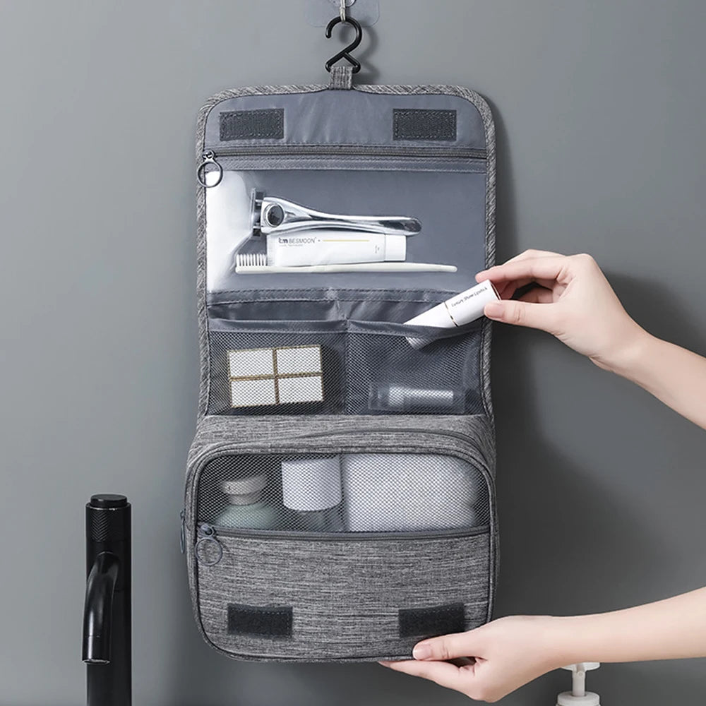 Portable Travel Toiletry Organizer – Large Capacity Dry & Wet Separation Hanging Bag