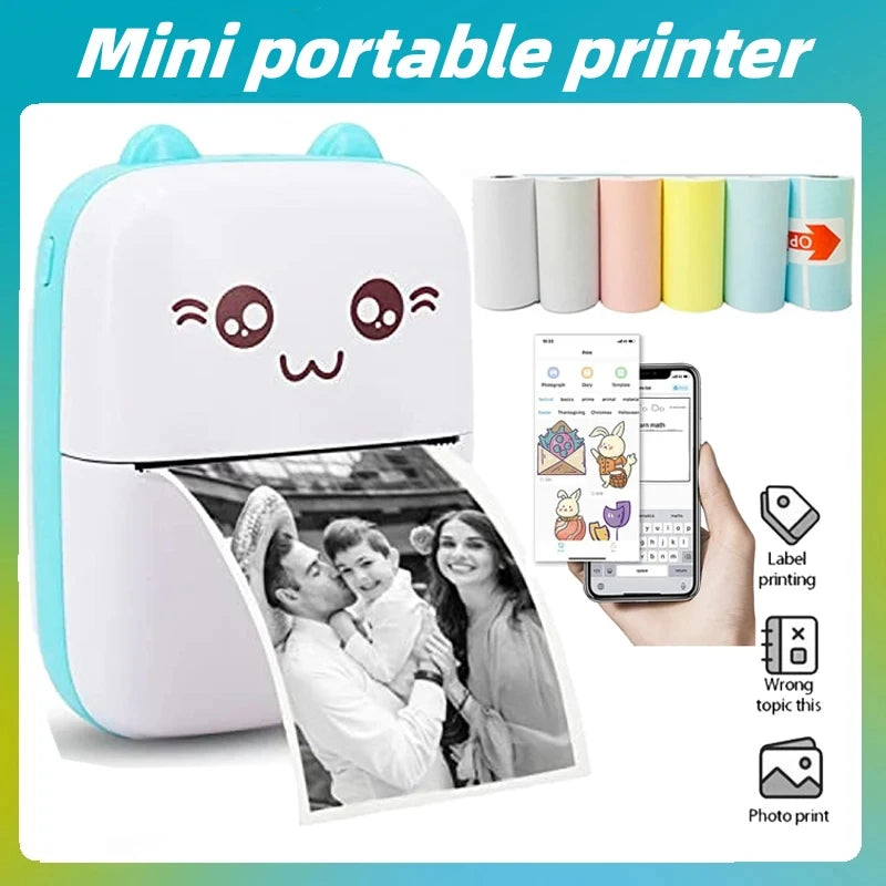 Mini Cat Printer – Wireless Bluetooth Photo Printing