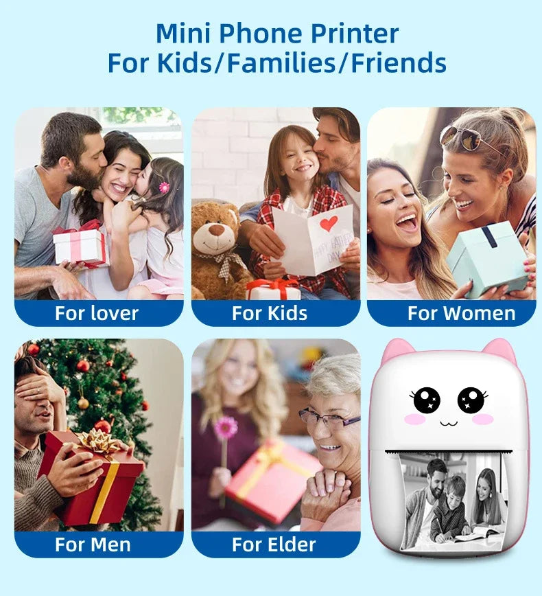 Mini Cat Printer – Wireless Bluetooth Photo Printing