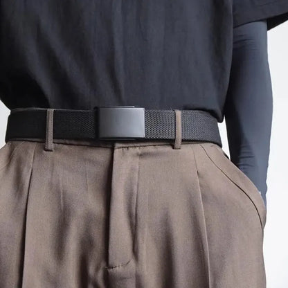 Unisex Canvas Belt – Adjustable Breathable Tactical Waist Belt for Jeans and Trousers