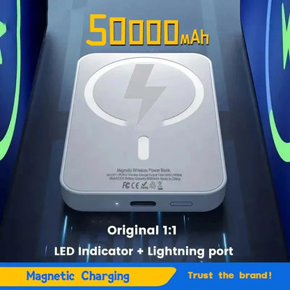 Xiaomi 500000mAh Magnetic Wireless Power Bank PD 20W Fast Charger Portable External Battery Pack For iPhone Samsung Huawei 2025