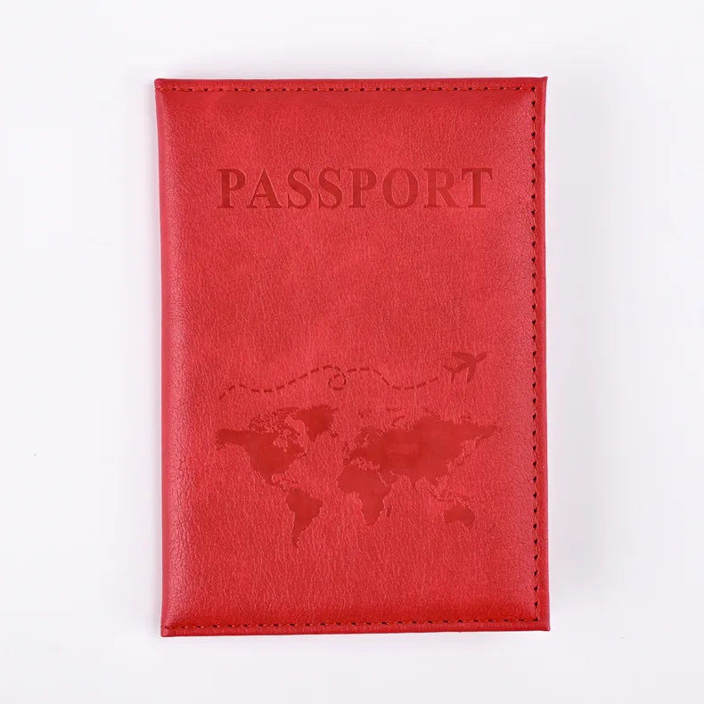 Colorful PU Passport Holder – Travel Passport Cover with Card Slots & Ticket Storage
