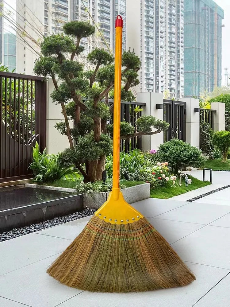 Hair-Resistant Natural Millet Broom for Home and Courtyard Cleaning