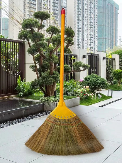 Hair-Resistant Natural Millet Broom for Home and Courtyard Cleaning