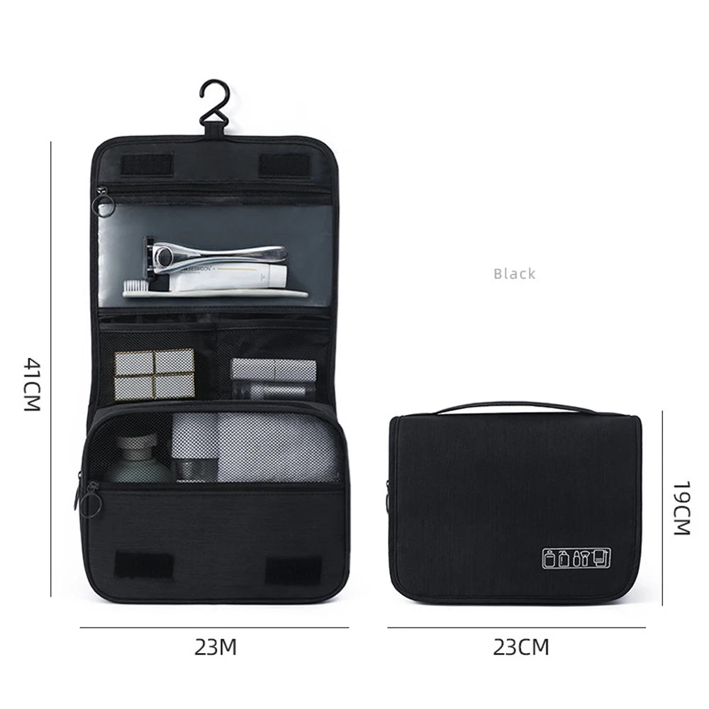 Portable Travel Toiletry Organizer – Large Capacity Dry & Wet Separation Hanging Bag