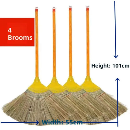 Hair-Resistant Natural Millet Broom for Home and Courtyard Cleaning