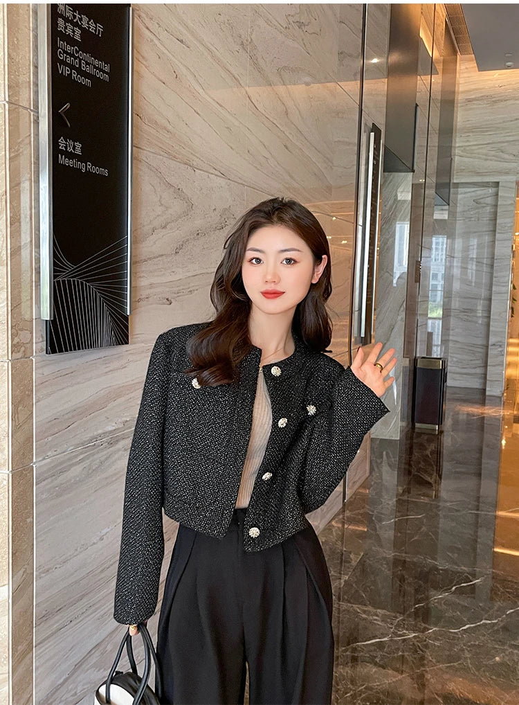 Slim V-Neck Ribbed Knit Sweater – Autumn/Winter