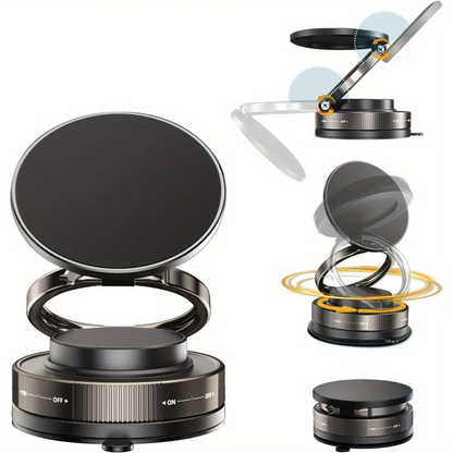 吸盤式マグネットスマホホルダー – 車用360°回転可能
