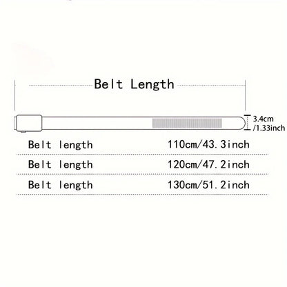 Men’s Nylon Canvas Belt – Breathable Automatic Buckle Outdoor Sports and Casual Jeans Belt