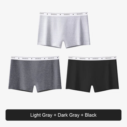 Women’s Plus Size Seamless Safety Shorts – Breathable Anti-Bacterial Summer Underwear