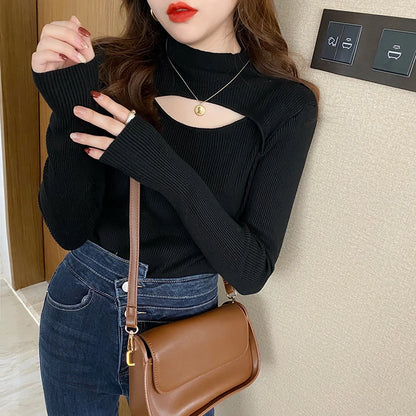 Turtleneck Knitted Women Sweater
