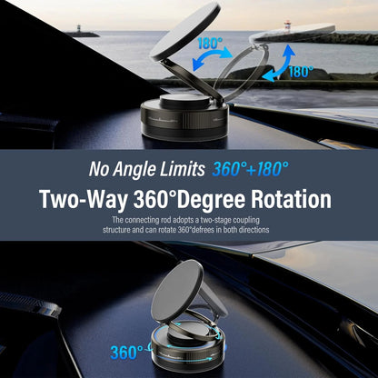 吸盤式マグネットスマホホルダー – 車用360°回転可能