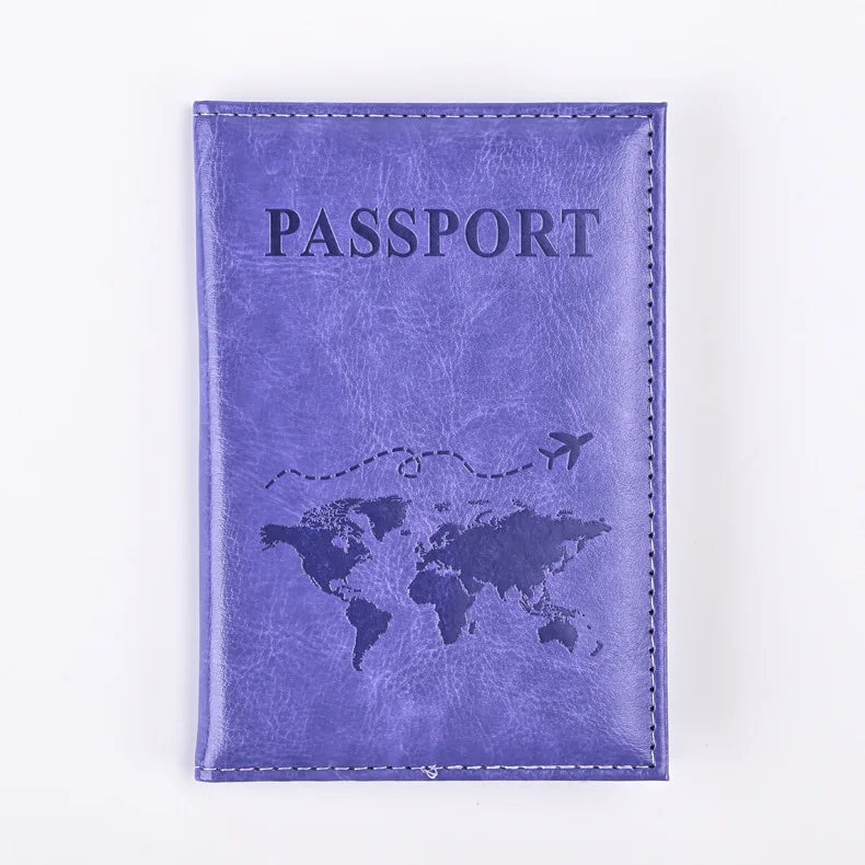 Colorful PU Passport Holder – Travel Passport Cover with Card Slots & Ticket Storage