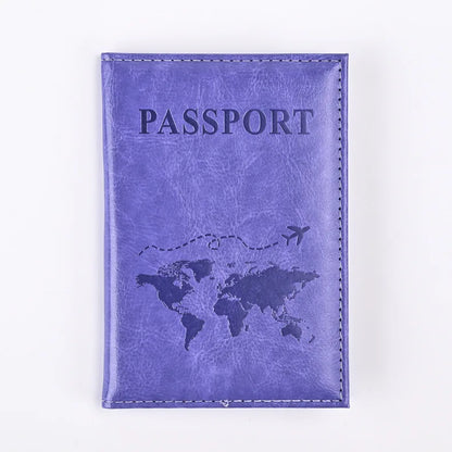 Colorful PU Passport Holder – Travel Passport Cover with Card Slots & Ticket Storage