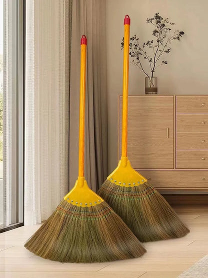 Hair-Resistant Natural Millet Broom for Home and Courtyard Cleaning
