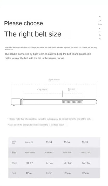 Men’s PU Leather Business Belt – Automatic Buckle Adjustable Waist Strap for Jeans and Formal Wear