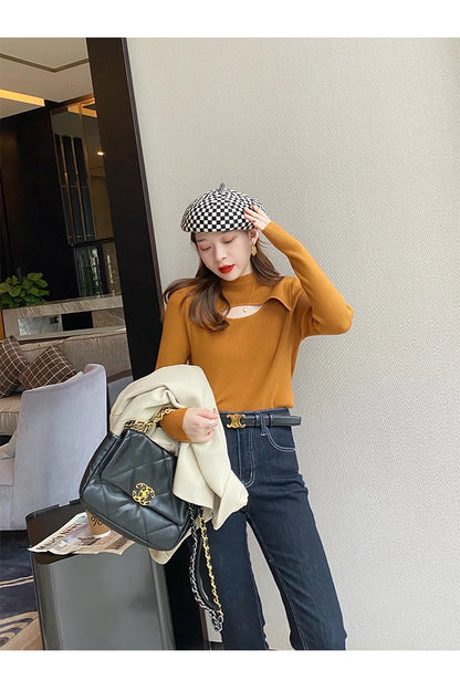 Turtleneck Knitted Women Sweater