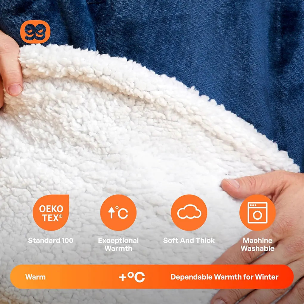 ウォームハグフーディーブランケット – 超柔らかで快適 メンズ＆レディース