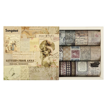 Retro Washi Tape Box Set (18–24 Rolls)