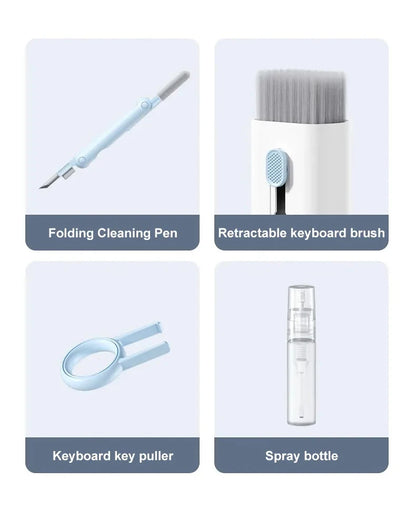 7 in 1 Computer Keyboard Cleaner Brush Kit Earphone Cleaning Pen For Headset Keyboard Cleaning Tools Cleaner Keycap Puller Kit