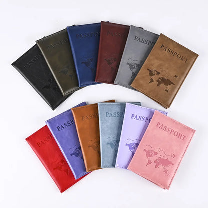 Colorful PU Passport Holder – Travel Passport Cover with Card Slots & Ticket Storage