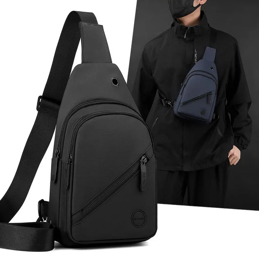 Lightweight Men's Nylon Chest Bag Crossbody Sling for Outdoor Sports & Daily Commute