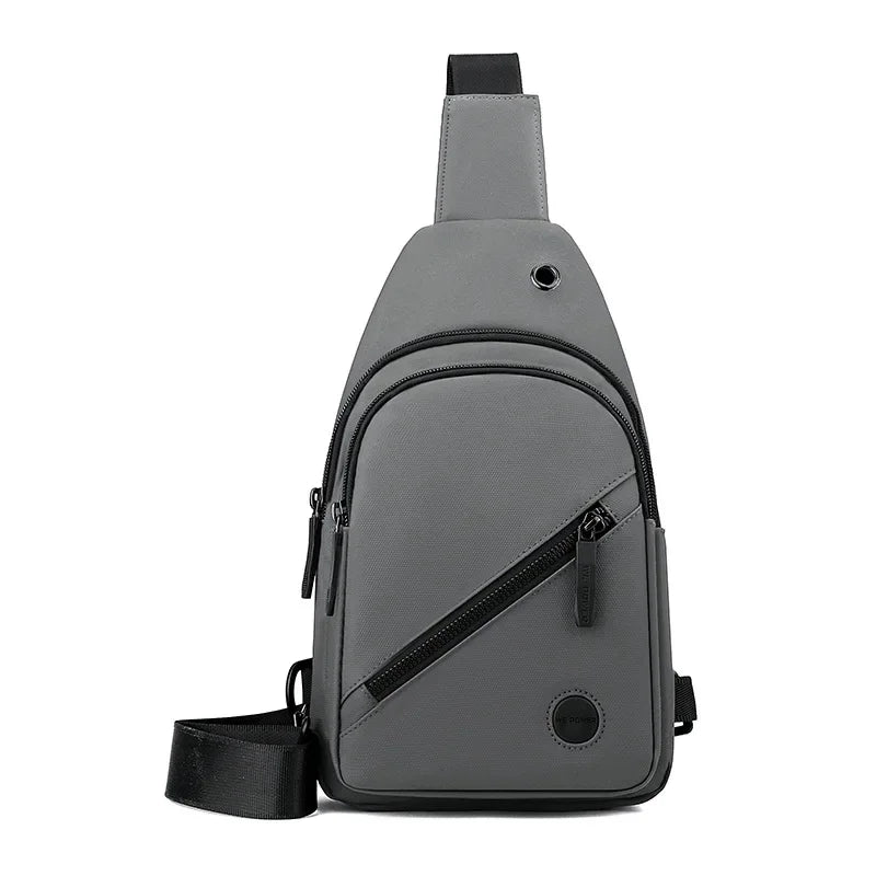 Lightweight Men's Nylon Chest Bag Crossbody Sling for Outdoor Sports & Daily Commute