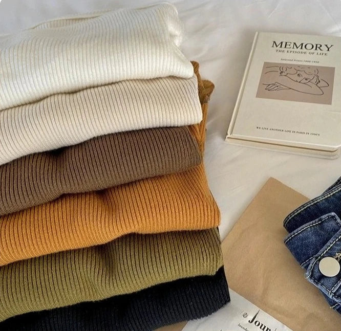 Turtleneck Knitted Women Sweater