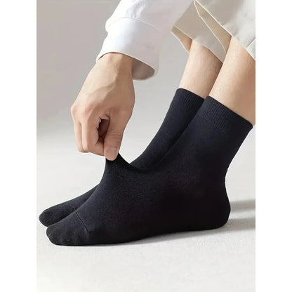 Men’s Classic Mid-Length Black Socks 6-Pair Set