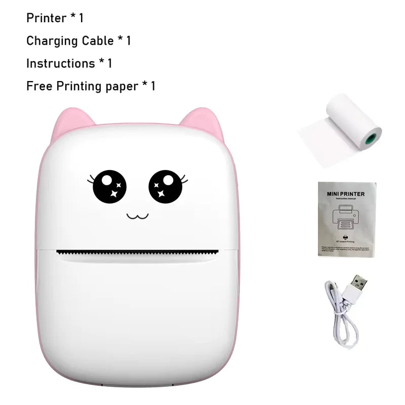 Mini Cat Printer – Wireless Bluetooth Photo Printing
