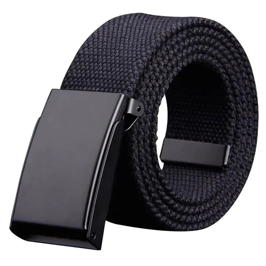 Unisex Canvas Belt – Adjustable Breathable Tactical Waist Belt for Jeans and Trousers