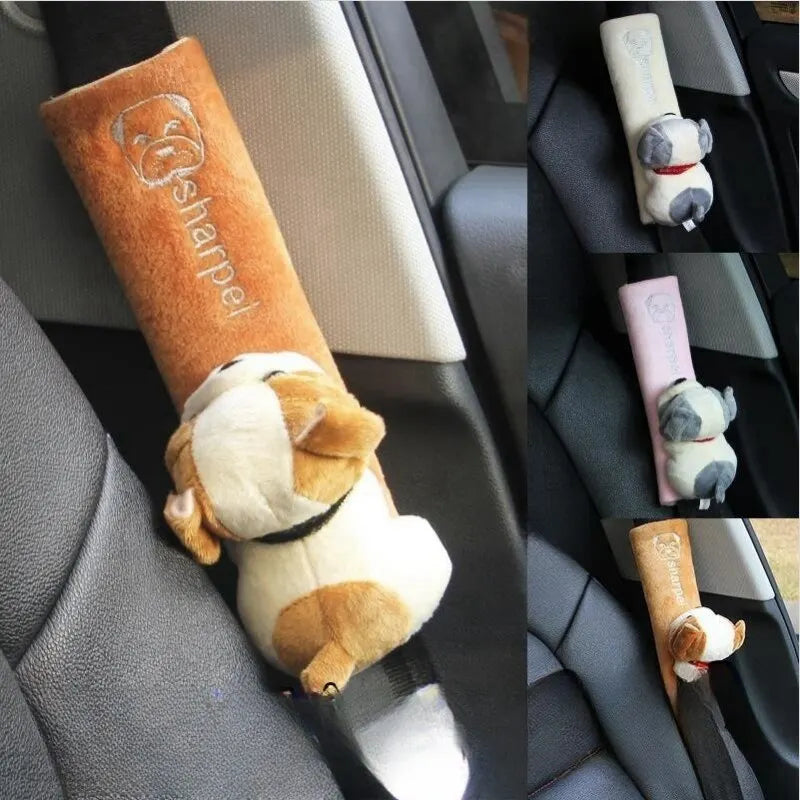 PU Leather Car Seat Belt Shoulder Pad – Universal Comfort Cushion