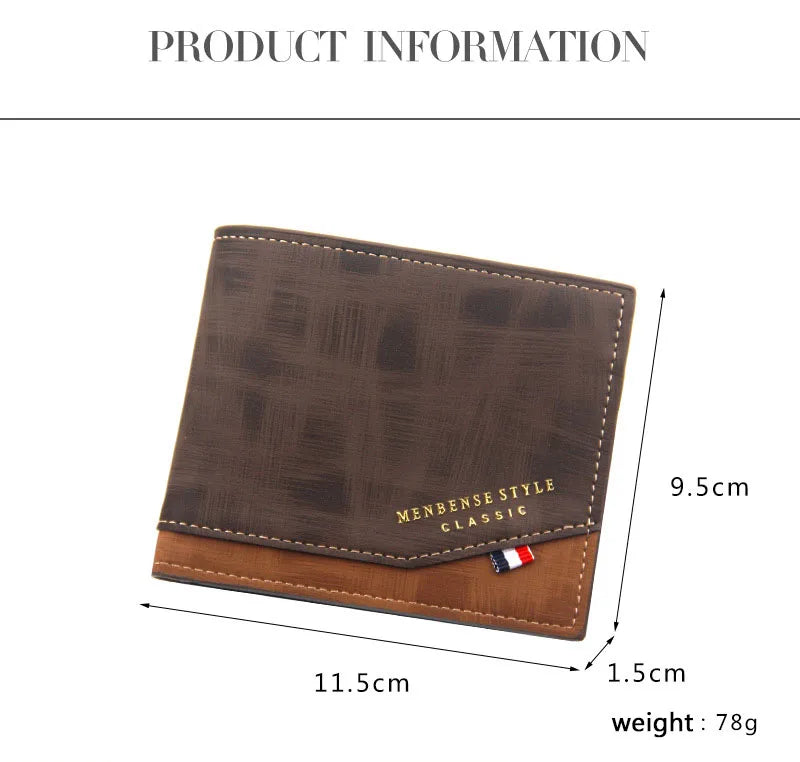 Short Men’s Slim Wallet – Coin & Card Holder